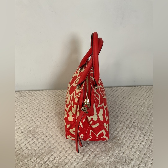 Kate Spade Red Flower Handbag - Picture 3 of 13